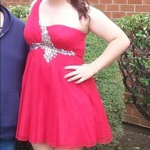 Short red homecoming dress